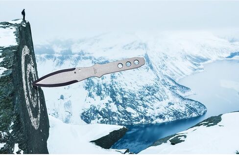 Spyderco SpyderThrowers - كبيرة - مجموعة من ثلاث سكاكين من الفولاذ المقاوم للصدأ 8Cr13MoV وغمد جلدي - TK01LG in Kuwait