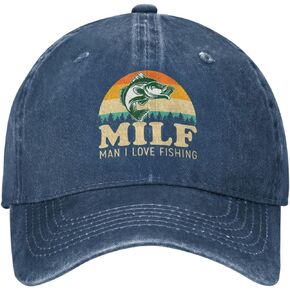 Fishing Hat Milf Man I Love Fishing Cap for Men Baseball Hats Graphic Caps