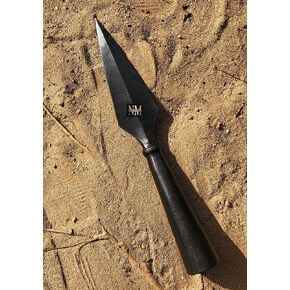 NauticalMart مصنوع يدويًا من Viking Saga Iron SpearHead مستنسخًا من الرمح الروماني أو القرون الوسطى من الفولاذ الوظيفي SCA Larp Knight لإعادة تمثيل الدعائم (عتيق)