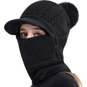 MioCloth المرأة قناع قبعة صغيرة غطاء الأذن غطاء بوم قبعة الرقبة أدفأ هدية عيد الميلاد الدافئة in Kuwait