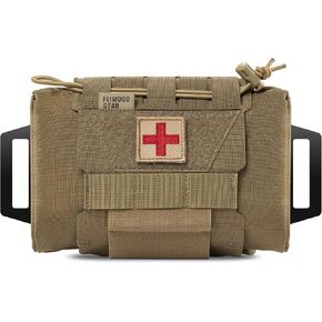 Tactical IFAK Pouch, Rapid Tear-Away First Aid Kit Two-Piece System Medical Pouches Emergency Survival Bag for Outdoor Travel Hiking in Kuwait