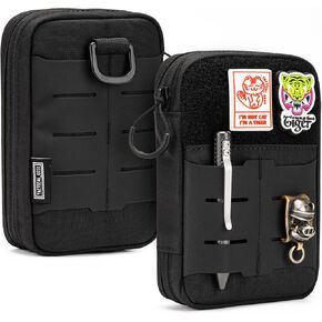 TACTICAL GEEK Block E2.0 EDC Compact Waist Pocket Pouch, Multi-Purpose Molle EDC Pouch Gadget Organizer, Multi-Purpose Molle Tool Pouch for Multitools, Nylon Daily Utility Tool Organizer Bag Black in Kuwait