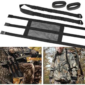 Universal Tree Stand Seat Replacement 16" x 12" with Treestand Shoulder and Tether Straps- Adjustable Heavy Duty Nylon Deer Stand Accessories for Hunting Ladder Climbing Lock on Tree Stands in Kuwait
