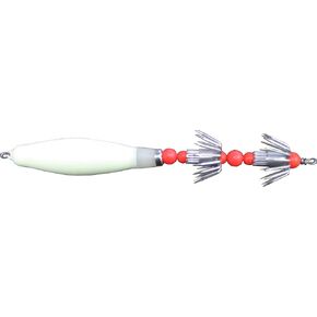 Ahi USA 6" Weighted Lead Body Squid Jig - 2 Hook, Luminous Glow (SJ-460)