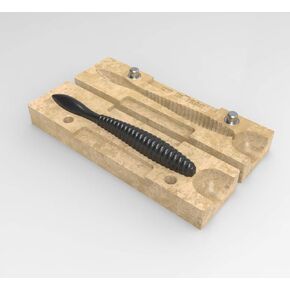 Soft Plastiс Molds Lure Making Injection Molds Fishing Lures Powerbait Maxscent Flat Worm 3.5" Two Cavity in Kuwait
