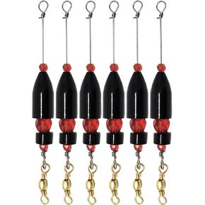 Reaction Tackle Carolina Rigs for Bass Fishing Freshwater Saltwater and More, Brass Pre Rigged Carolina Rig Kit, Fishing Weights Bullet Barrel Sinkers Carolina Keeper CRR Fishing Tackle (6-Pack)