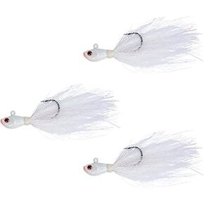 Bucktail Jig 3 Pack – Saltwater/Freshwater – Multiple Sizes, for Flounder/Fluke/Striper/Bass