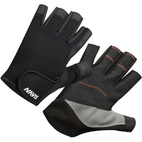 NAVIS MARINE Sailing Gloves for Men Women Rowing Boating Fishing Kayaking All Water Sports Perfect UV Protection Short Finger
