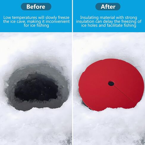 PURPLE STAR 1N Ice Fishing Hole Covers- Ice Fishing Hole Insulator Covers- Ice Fishing Safety Hole Cover Lids for Fish Houses Winter Fishing Accessories in Saudi Arabia