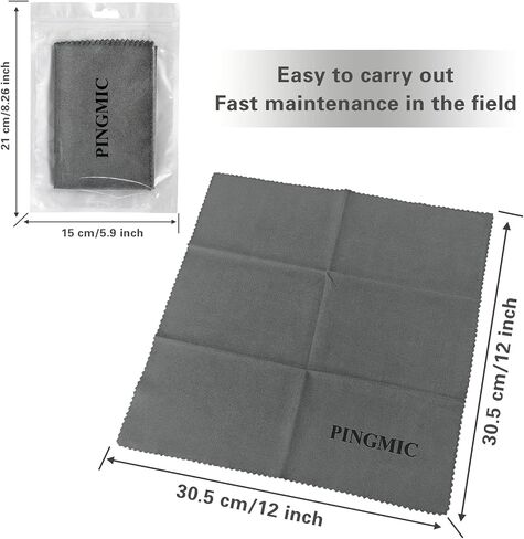 NP Gun Cleaning Cloth Rags 4PCS - 12"x12" Microfiber Gray Towel Polishing lint Free Silicone Gun Cloth, Gun Wipes Right Amount of Silicon Great for All Gun Firearm Cleaning Cleaner Protection in Saudi Arabia