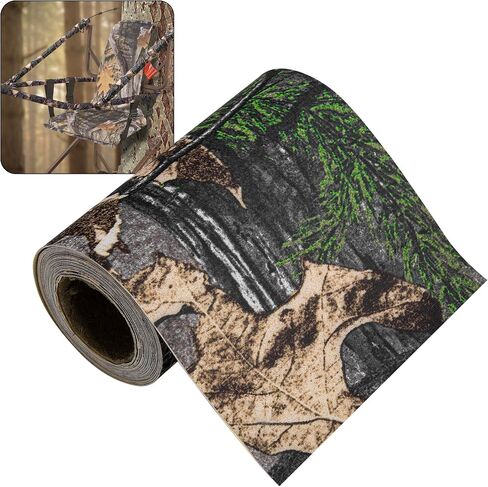 Adnee 90 Inch Camo Silencing Tape - Self-Adhesive Camouflage Tape - Protective Fabric Camo Tape Wrap for Your Metal Hunting Gear and Accessories in Kuwait