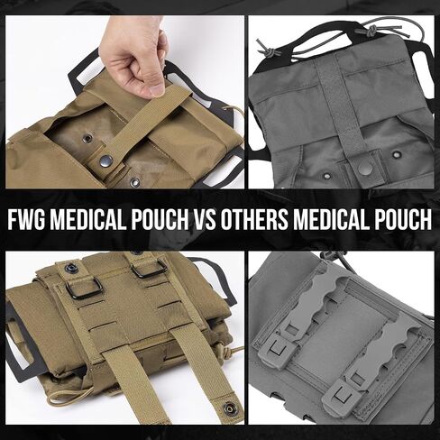 Tactical IFAK Pouch, Rapid Tear-Away First Aid Kit Two-Piece System Medical Pouches Emergency Survival Bag for Outdoor Travel Hiking in Kuwait