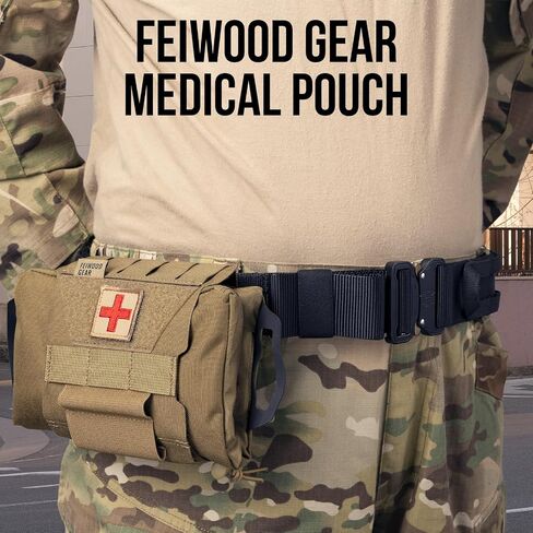 Tactical IFAK Pouch, Rapid Tear-Away First Aid Kit Two-Piece System Medical Pouches Emergency Survival Bag for Outdoor Travel Hiking in Kuwait