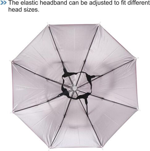 PATIKIL Fishing Umbrella Hat Elastic Folding Sun Rain Cap Head Umbrella Hands Free for Outdoor Fishing Camping in Saudi Arabia