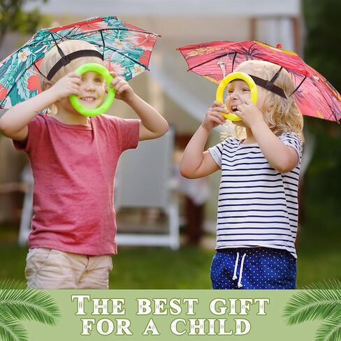 Amylove 4 Pack Summer Hawaii Umbrella Hat Colorful Head Umbrella Hat Umbrella for Adults and Kids Umbrella Caps Umbrella Headwear for Summer Hiking Camping Beach Sun Protection in Saudi Arabia