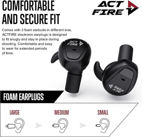 ACT حرائق إطلاق النار حماية الأذن NRR 26dB حماية السمع سماعات الأذن سدادات إطلاق النار الإلكترونية in Kuwait