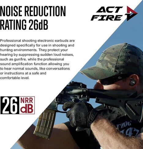 ACT حرائق إطلاق النار حماية الأذن NRR 26dB حماية السمع سماعات الأذن سدادات إطلاق النار الإلكترونية in Kuwait