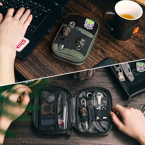 حقيبة جيب الخصر المدمجة E2.0 EDC من TACTICAL GEEK، منظم أدوات الحقيبة Molle EDC متعدد الأغراض، حقيبة أدوات Molle متعددة الأغراض للأدوات المتعددة، حقيبة تنظيم الأدوات اليومية من النايلون باللون الأخضر in Kuwait