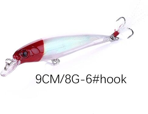 【Happy Shopping Day】 OriGlam 10pcs 3D Artificial Minnow Fishing Lures Baits, Fishing Tackle CrankBait Bass, Hard Bait Swimbait Fishing Lure in Saudi Arabia