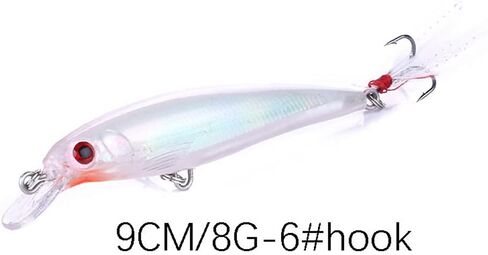 【Happy Shopping Day】 OriGlam 10pcs 3D Artificial Minnow Fishing Lures Baits, Fishing Tackle CrankBait Bass, Hard Bait Swimbait Fishing Lure in Saudi Arabia