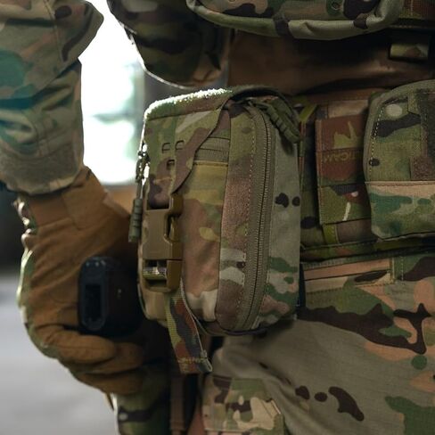 TOPTACPRO Removable Tactical Medical Pouch Rip-Away MOLLE IFAK Pouch for Camping Hunting Traveling 500D Cordura Nylon in Saudi Arabia