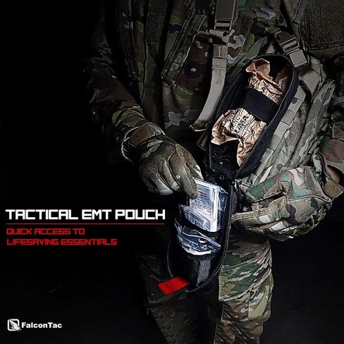 FalconTac Tactical EMT Pouch Everyday Carry First Aid Pouch with Molle System and Tourniquet Holder in Saudi Arabia