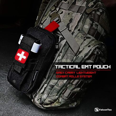 FalconTac Tactical EMT Pouch Everyday Carry First Aid Pouch with Molle System and Tourniquet Holder in Saudi Arabia