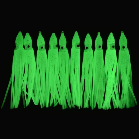Fishing Squid Skirts Lures Octopus Skirts Trolling Lures Soft Plastic Fishing Tackle Squid Bait for Saltwater Bass Salmon Trout in Kuwait