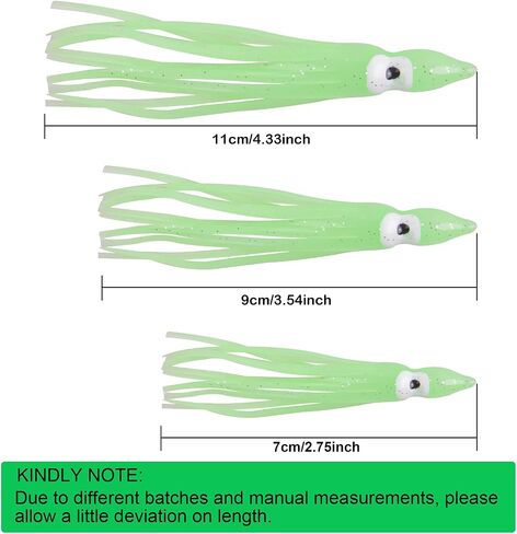 Fishing Squid Skirts Lures Octopus Skirts Trolling Lures Soft Plastic Fishing Tackle Squid Bait for Saltwater Bass Salmon Trout in Kuwait