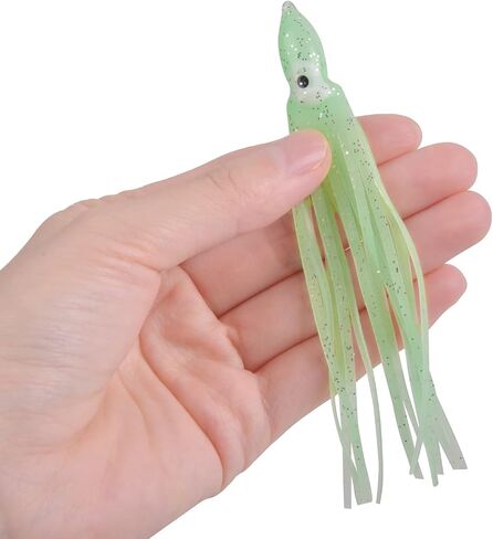 Fishing Squid Skirts Lures Octopus Skirts Trolling Lures Soft Plastic Fishing Tackle Squid Bait for Saltwater Bass Salmon Trout in Kuwait