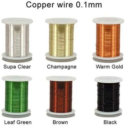 Riverruns 6 Color/Set Non-tarnishing Ultra Copper Wire 0.1mm, 0.2mm, 0.3mm Super Realistic Fly Tying Material Proudly from Europe Great Choices for Larve Nymph, Streamer (0.2mm Wire Pack) in Saudi Arabia