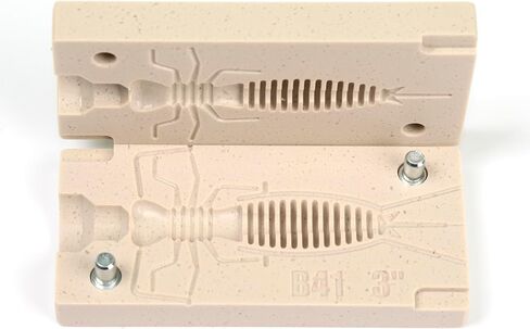 FatFish B41 Bait Mold Soft Plastiс Lure Making Injection Mold for Do-It Fishing Lures 3" in Kuwait