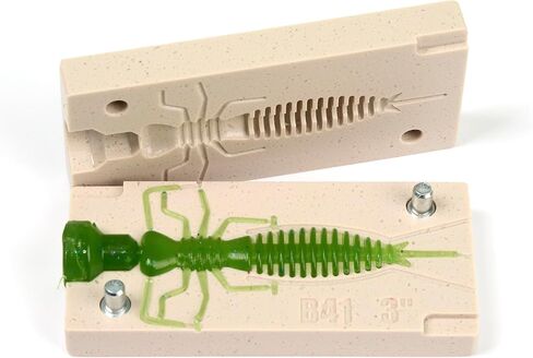 FatFish B41 Bait Mold Soft Plastiс Lure Making Injection Mold for Do-It Fishing Lures 3" in Kuwait