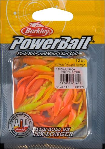 Berkley PowerBait Power Nymph , Yellow/Orange, 1" (12 Count) in Saudi Arabia