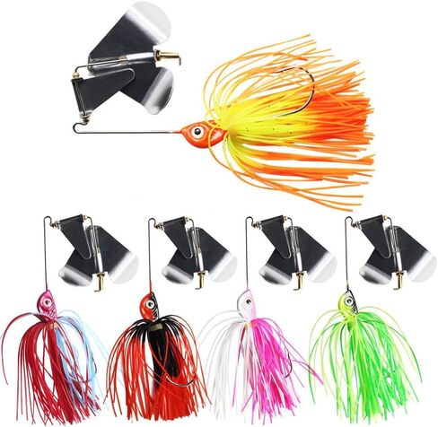 مجموعة طعوم صيد السمك سبينيربايت بوزبيت متعددة الألوان، سمك السلمون المرقط، معدن الدولاب الدوار، طعوم السباحة، صيد المياه العذبة، صيد المياه المالحة، 5 قطع in Kuwait