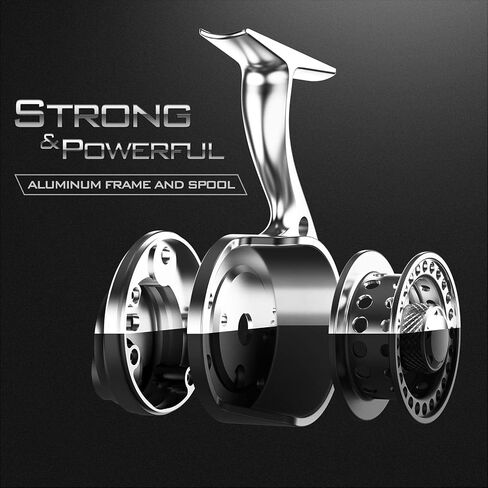 بكرة صيد الجليد الدقيقة من Piscifun ICX، بكرة صيد الجليد المجانية المضمنة، بكرة ألومنيوم فائقة النعومة مصنوعة بآلة CNC 7+1 محامل كروية محمية بكرة سمك الثلج in Kuwait