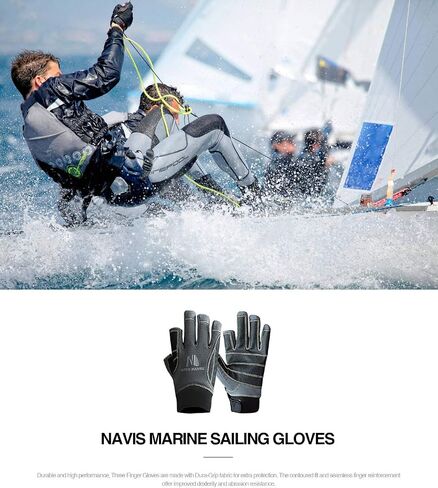 قفازات NAVIS MARINE للإبحار للرجال والنساء، والتجديف، والقوارب، وصيد الأسماك، والتجديف، وجميع الرياضات المائية، وحماية مثالية من الأشعة فوق البنفسجية، وأصابع قصيرة in Kuwait