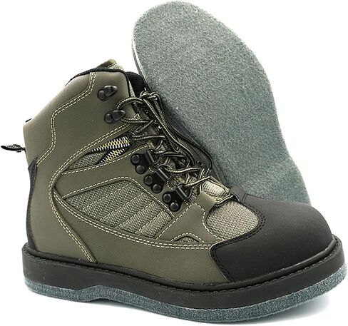 Lurewilder Men's Wading Boots Felt Sole for Fly Fishing Felt Outsole Wading Shoes Fly Fishing Footwear Wading Boots for Men in Saudi Arabia