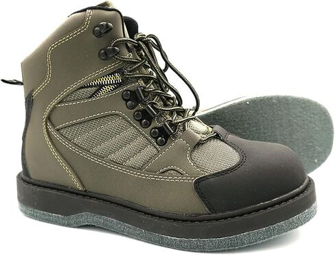 Lurewilder Men's Wading Boots Felt Sole for Fly Fishing Felt Outsole Wading Shoes Fly Fishing Footwear Wading Boots for Men in Saudi Arabia