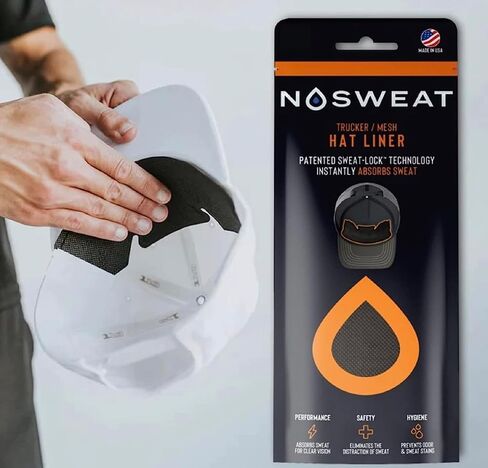 قبعة سائق الشاحنة NoSweat وبطانة العرق وقبعة شبكية وأربطة للحماية من العرق | براءة اختراع in Kuwait