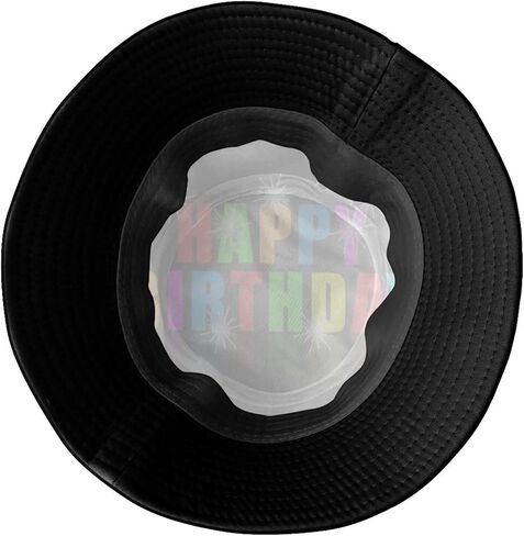 Happy Birthday Bucket Hat for Men Women, Fashion Packable Birthday Fishing Hat Sun Hat Outdoor Fisherman Cap in Kuwait