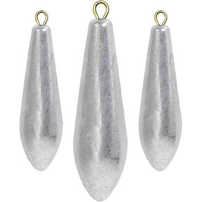 Atibin Drop Shot Fishing Weight Sinker Teardrop Saltwater Fishing Weights Lead Casting Egg Fishing Sinker Bass Streamlined Removable