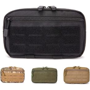 2 Pack 1000D Laser Cut Molle Pouches - Tactical Compact Water-Resistant Utility Admin Pouch for Vest Backpack Duty Belt Tactical Vests in Kuwait