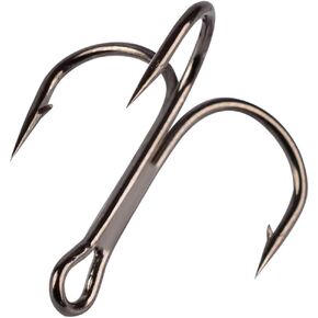 YATROUYS 100pcs Fishing Hook Treble Hooks High Carbon Treble Hooks Super Sharp Solid Size 2 4 6 8 10 12 Triple Barbed Steel Fish Hook