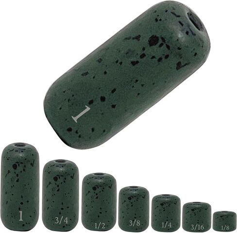 Reaction Tackle Tungsten Barrel Weights, Fishing Sinkers, Egg Shaped Tungsten Fishing Weights Used for Carolina Rig Bass Fising - Size Stamped on All Weights for Freshwater or Saltwater Fish in Saudi Arabia