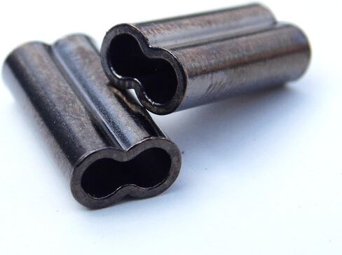 Catch All Tackle Mini Copper Double Barrel Crimp Sleeves .8mm x 7mm - 100 Pieces in Saudi Arabia