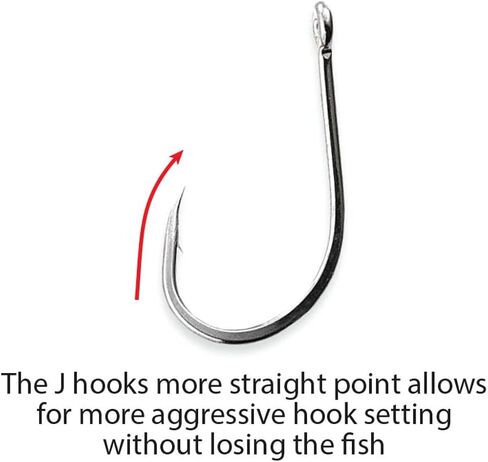 Team Catfish Jack Hammer J Hooks with Wide Gap Design to Hold Live Bait, Cut Baits, and Plastics in Kuwait