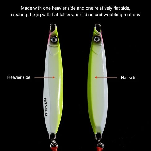 BASSDASH STIX Casting Jig Lure Vertical Slow Jigging Lures Mustad Hooks 0.7oz 1.1oz 1.4oz 2.1oz 2.8oz 3.9oz Mustad Hooks for Saltwater Freshwater Kayak Boat Shore Fishing, 3-Pack in Saudi Arabia