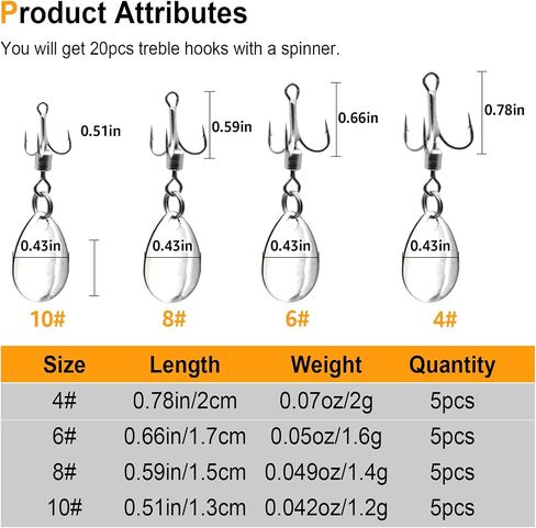 Ghanneey Fishing Hooks Weighted Hooks Fishing Jigs Lure Fishing Treble Hooks Octopus Lures Squid Skirt Bait Fishing Spinner Blades Trout Bass for Freshwater and Saltwater in Kuwait