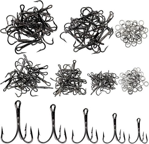 Ghanneey Fishing Hooks Weighted Hooks Fishing Jigs Lure Fishing Treble Hooks Octopus Lures Squid Skirt Bait Fishing Spinner Blades Trout Bass for Freshwater and Saltwater in Kuwait